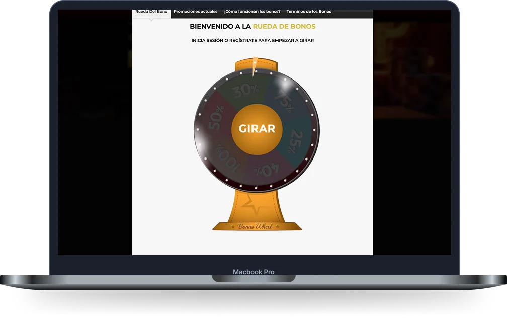 Unique Casino rueda de bonos con premios y giros promocionales